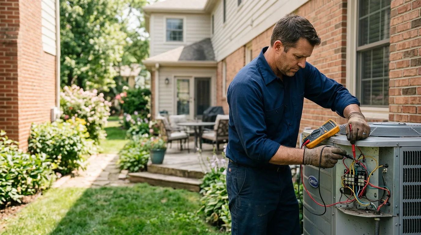 HVAC technician working near Mechanicsburg, OH